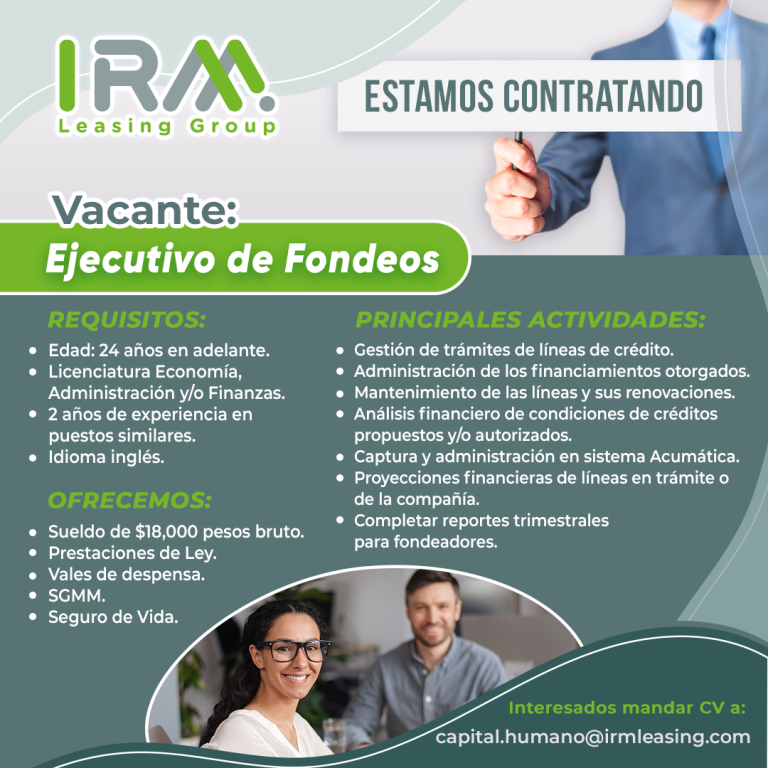 Requisitos para Vacante Ejecutivo de Fondeos
